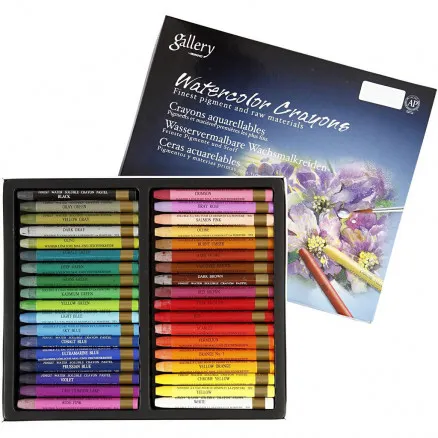 Gallery Aquarell, gemischte Farben, L: 9,3 cm, 36 Stk./1 Packung.